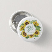 Personalisierter Button für Sonnenblumen (Vorne & Hinten)