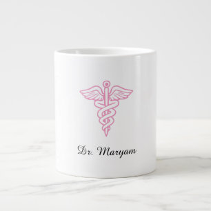 Personalisierter Caduceus Arzt Kaffeebecher Jumbo-Tasse