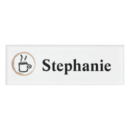 Personalisierter Café Barista Kaffee Namenschild