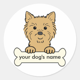 Personalisierter Cairn-Terrier Runder Aufkleber