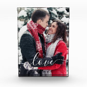 Personalisierter Calligraphy Script-Foto Fotoblock (Vorderseite)