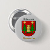 Personalisierter Camacho Historischer Schild Button (Vorne & Hinten)
