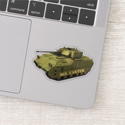 Personalisierter Camouflage Tank Aufkleber (Detail)