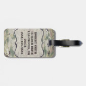 Personalisierter Camouflage-Uniform-Nocken der Gepäckanhänger (Rückseite horizontal)