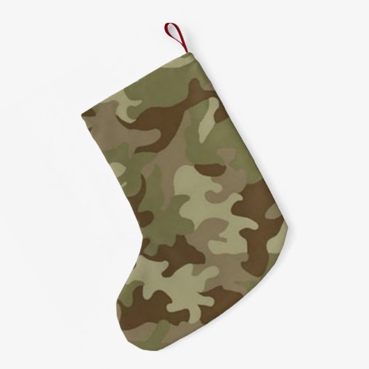 Personalisierter Camouflage Weihnachts-Strumpf Kleiner Weihnachtsstrumpf (Rückseite (Hängend))