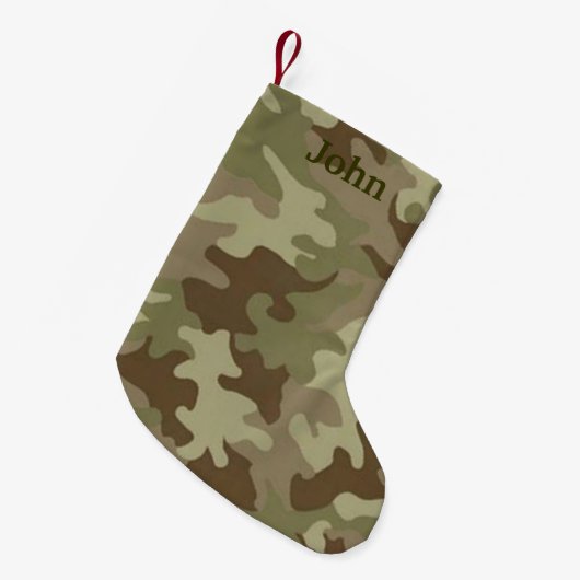 Personalisierter Camouflage Weihnachts-Strumpf Kleiner Weihnachtsstrumpf (Vorderansicht (hängend))