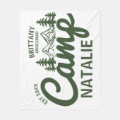 Personalisierter Camp Bach Junggeselinnen-Abschied Fleecedecke (Vorderseite)