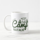 Personalisierter Camp Bach Junggeselinnen-Abschied Kaffeetasse (Links)