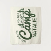 Personalisierter Camp Bach Junggeselinnen-Abschied Wandteppich (Vorderseite)