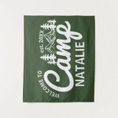 Personalisierter Camp Bach Junggeselinnen-Abschied Wandteppich (Vorderseite)