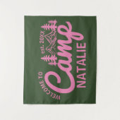 Personalisierter Camp Bach Junggeselinnen-Abschied Wandteppich (Vorderseite)