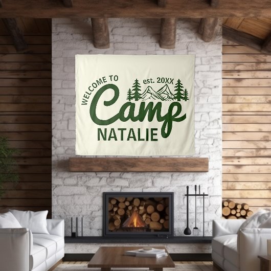 Personalisierter Camp Bach Junggeselinnen-Abschied Wandteppich