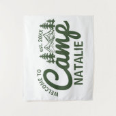 Personalisierter Camp Bach Junggeselinnen-Abschied Wandteppich (Vorderseite)