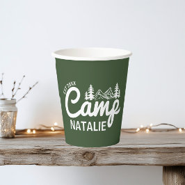 Personalisierter Camp-Junggeselinnen-Abschied Pappbecher