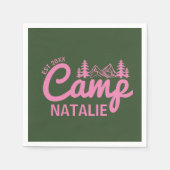 Personalisierter Camp-Junggeselinnen-Abschied Serviette (Vorderseite)