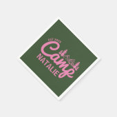 Personalisierter Camp-Junggeselinnen-Abschied Serviette (Ecke)