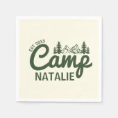 Personalisierter Camp-Junggeselinnen-Abschied Serviette (Vorderseite)