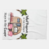 Personalisierter Camper/Flamingo Küchentuch (Horizontal)