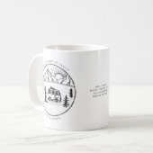 Personalisierter Camper Van Outdoor Trip Year Revi Kaffeetasse (Vorderseite Links)