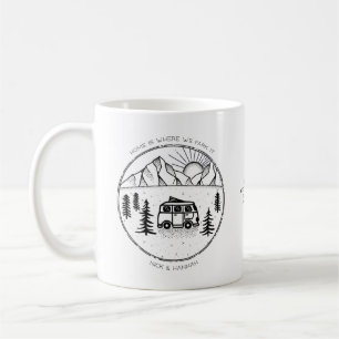 Personalisierter Camper Van Outdoor Trip Year Revi Kaffeetasse
