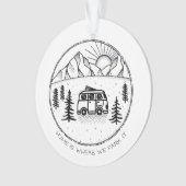 Personalisierter Camper Van Outdoor Trip Year Revi Ornament (Vorderseite)