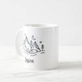 Personalisierter Camping-Becher, personalisierter Kaffeetasse (Vorderseite Links)
