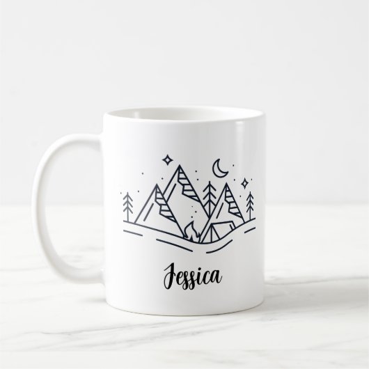 Personalisierter Camping-Becher, personalisierter Kaffeetasse (Links)