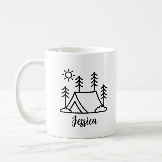 Personalisierter Campingbecher, personalisierter L Kaffeetasse (Links)