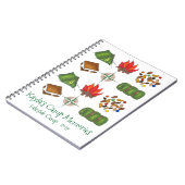 Personalisierter Campingplatz Camping Zelt Feuer Notizblock (Linke Seite)