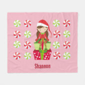 Personalisierter Candy Crush Elf Fleecedecke (Vorderseite (Horizontal))