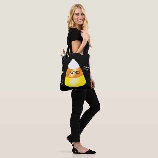 Personalisierter Candy Mais Halloween Trick oder T Tasche (Am Model)