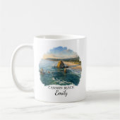 Personalisierter Cannon Beach Becher, Oregon-Küste Kaffeetasse (Links)