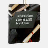 Personalisierter Cap Diploma-Abschluss Keramikornament (Rechts)