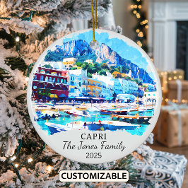 Personalisierter Capri-Ornament, Italien Keramik Ornament