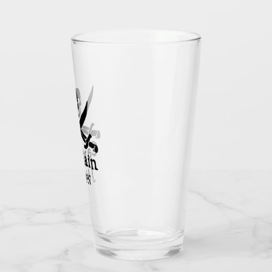 Personalisierter Captain Glass Cup Glas (Links)