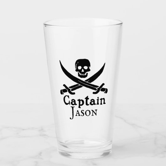 Personalisierter Captain Glass Cup Glas (Vorderseite)