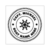 Personalisierter Captain Nautical Anchor Boat Name Gummistempel (Prägung)