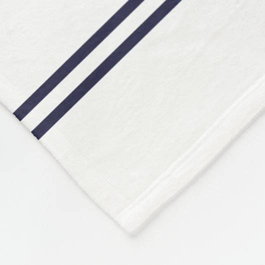 Personalisierter Captain Nautical Crab Fleece Blan (Ecke)