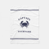 Personalisierter Captain Nautical Crab Fleece Blan (Vorderseite)