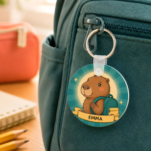 Personalisierter Capybara-Rucksack-Anhänger Schlüs Schlüsselanhänger