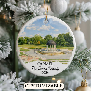 Personalisierter Carmel-Schmuck, Benutzerdefiniert Keramik Ornament