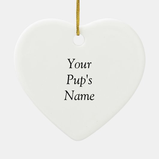 Personalisierter Carolina Hund Welpe Keramik Ornament (Hinten)