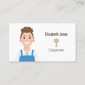 Personalisierter Carpenter Avatar-Visitenkarte Visitenkarte