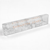 Personalisierter Carrara-Marmor Namensplakette