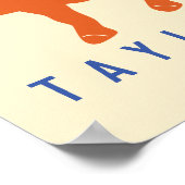 Personalisierter Cartoon Bactrian 2 Humps Camel Poster (Ecke)