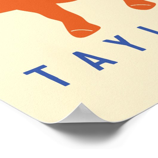 Personalisierter Cartoon Bactrian 2 Humps Camel Poster (Ecke)