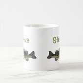 Personalisierter Cartoon Bass Fish Kaffeetasse (Mittel)