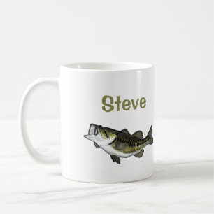 Personalisierter Cartoon Bass Fish Kaffeetasse