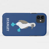 Personalisierter Cartoon Blaufüßiger Stiefelvogel Case-Mate iPhone Hülle (Rückseite (Horizontal))