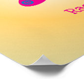 Personalisierter Cartoon Butterfly mit Namen Poster (Ecke)